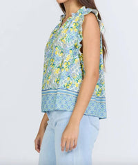 Dear John Denim - Puja V Neck Flutter Sleeve Top