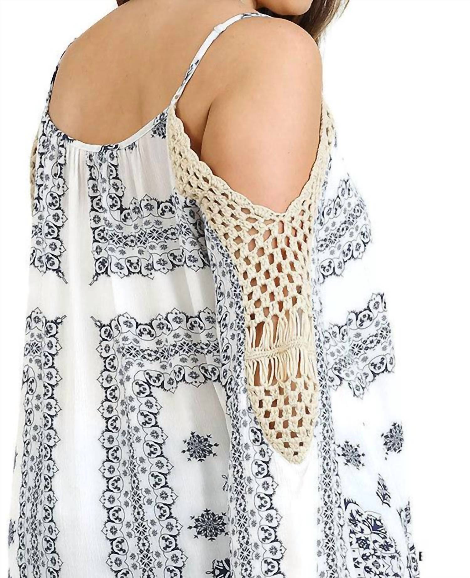 Umgee - Crochet Cold Shoulder Tunic - Plus