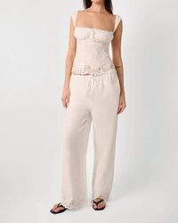 We Wore What - Wide Strap Ruched Cup Corset Top