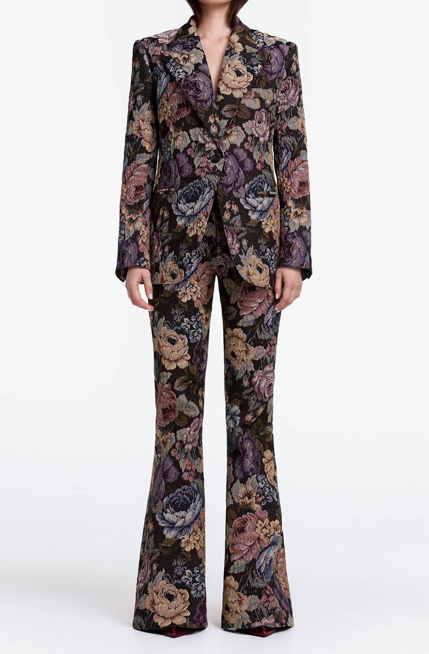 Smythe Women's 70's Blazer in forest tapestry - women's jacket