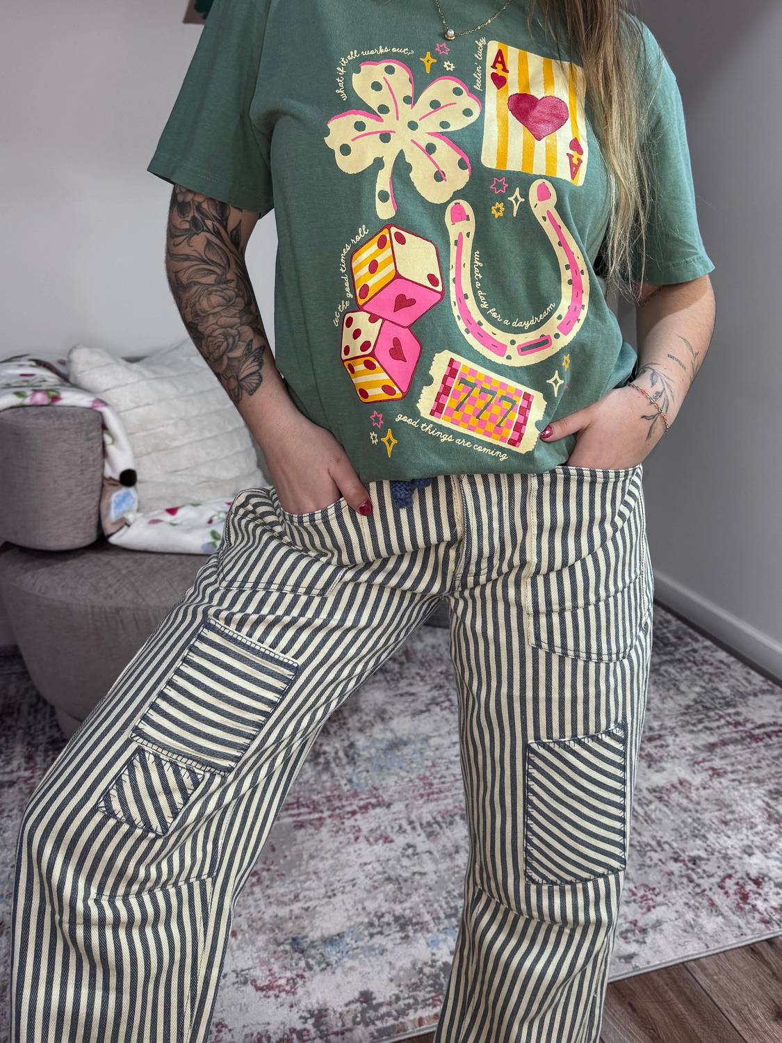 Bibi - Benny Twill Barrel Pants