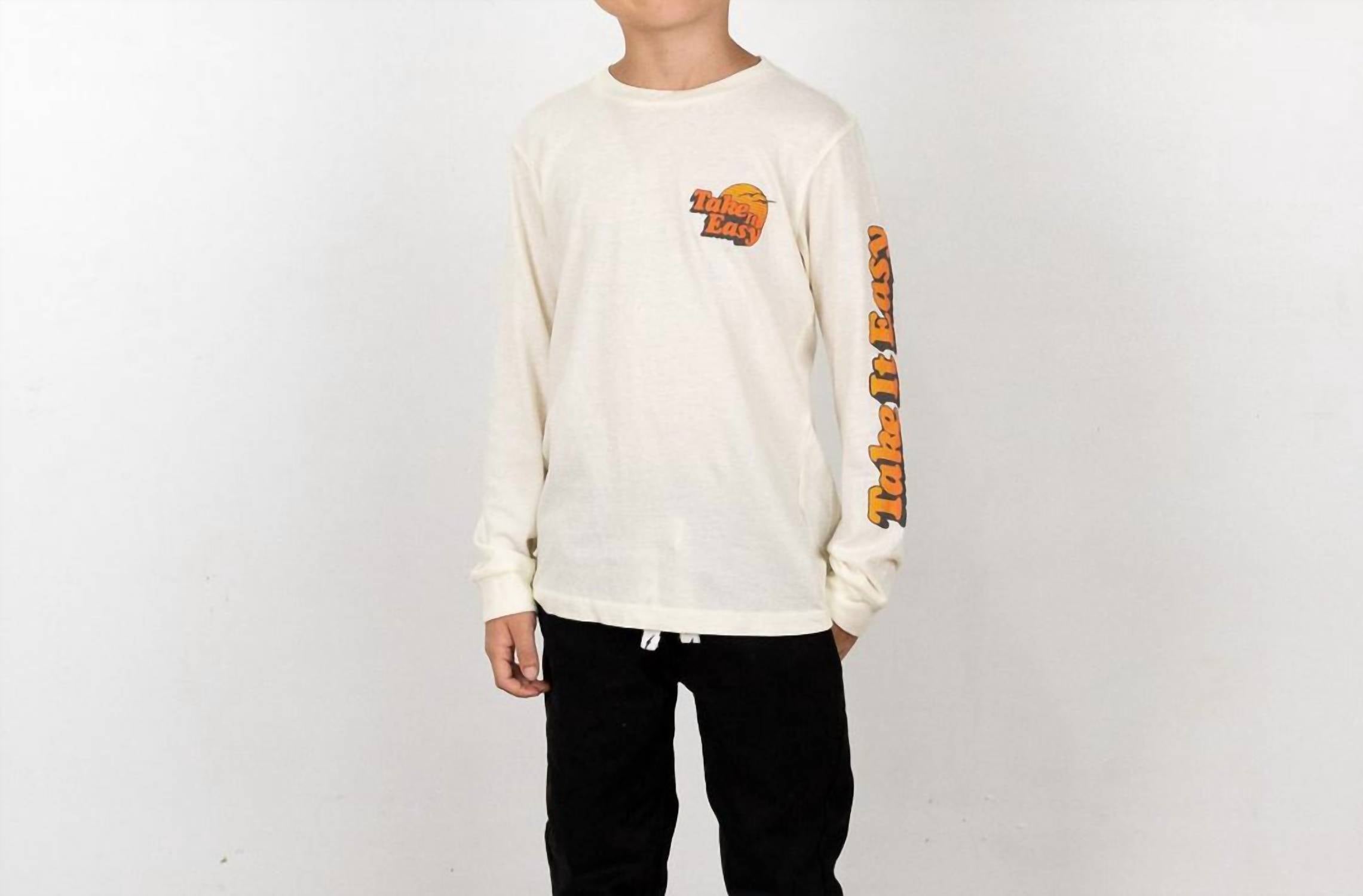 Tiny Whales - Boy's Take It Easy Long Sleeve Tee