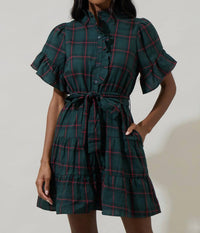 Sugarlips - Plaid Cottonwood Button Down Mini Dress