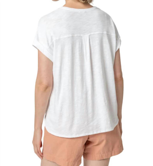 Lilla P - Mandarin Collar Button Down Shirt