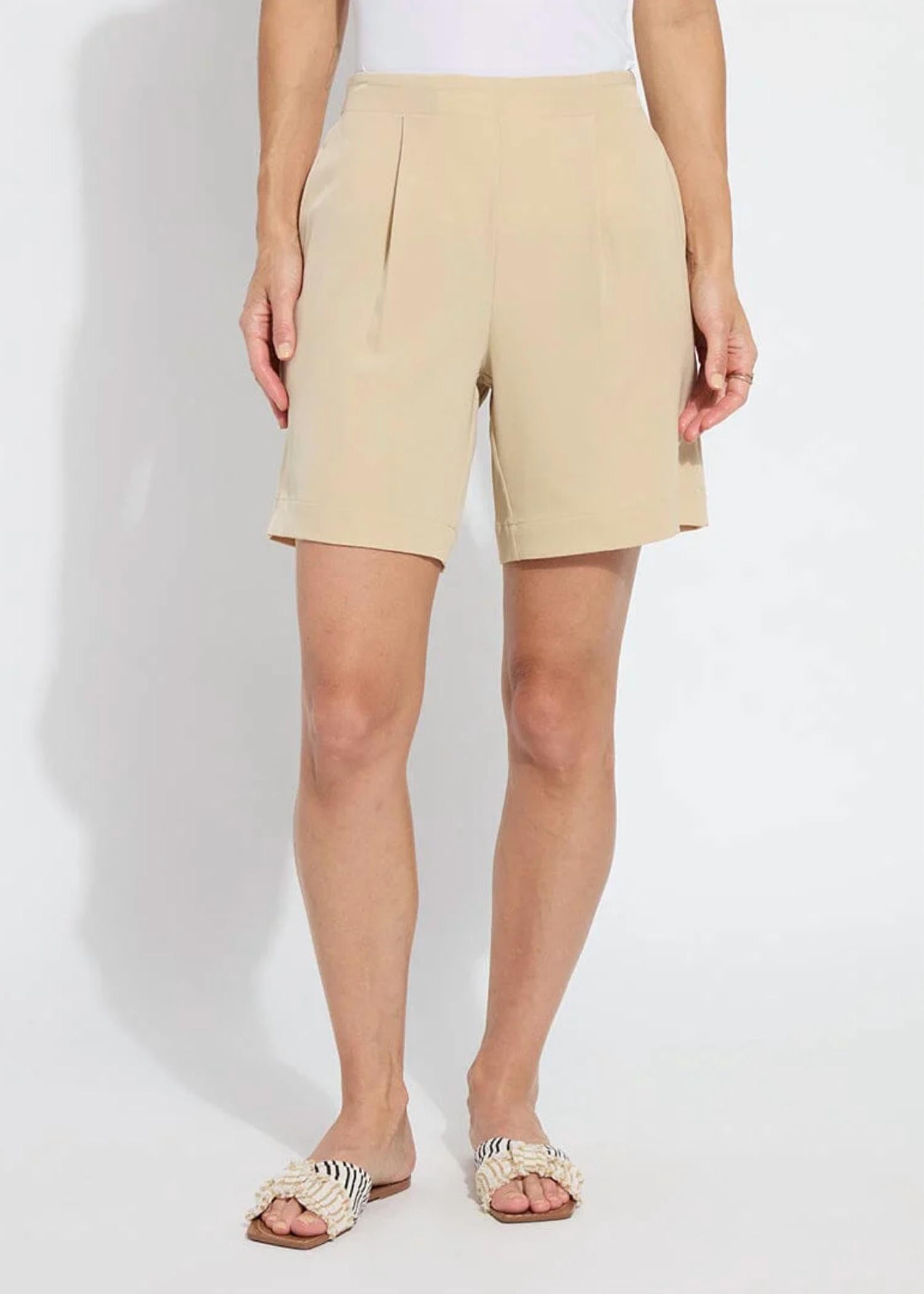 Lysse - Dia Pleated Raffia Shorts