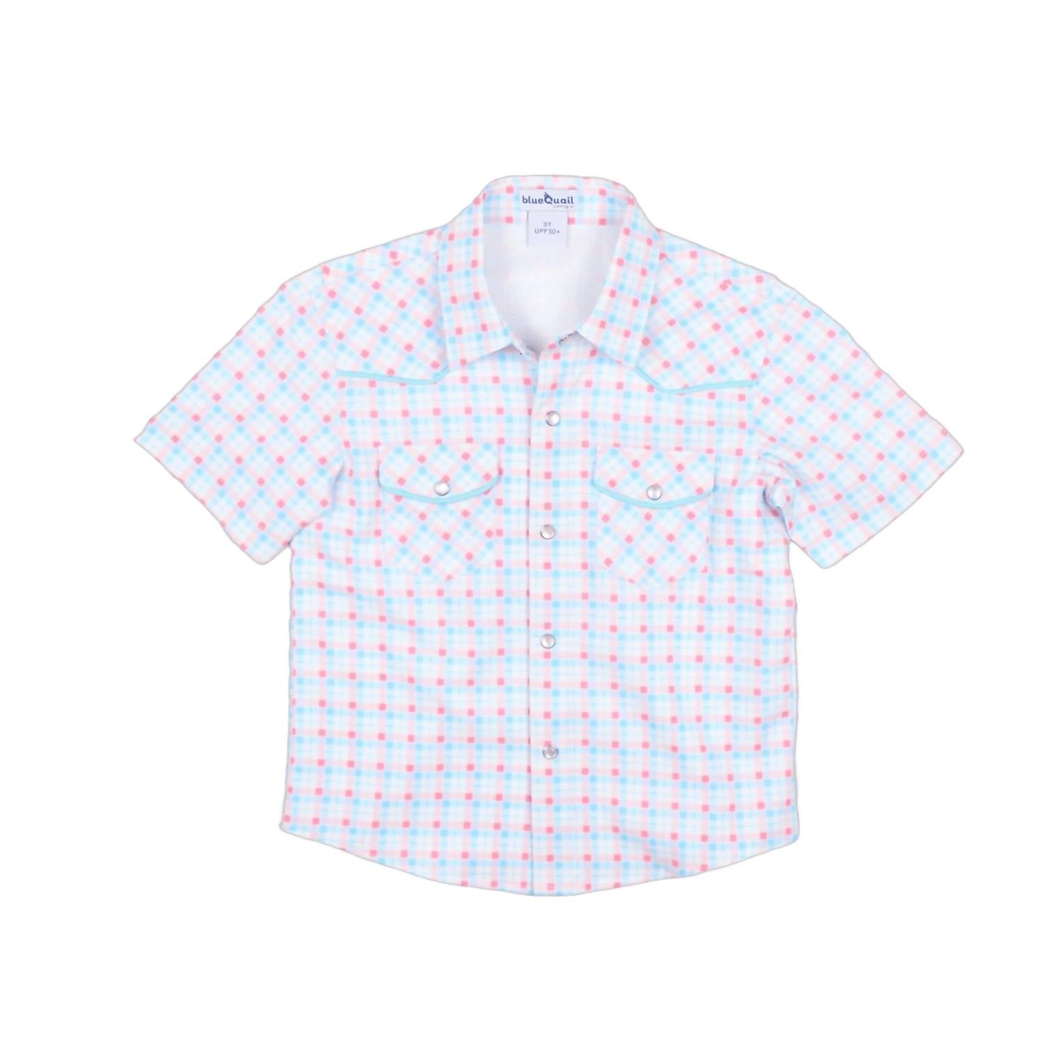 Blue Quail Clothing Co. - Kids Liberty Plaid Pearl Snap Short Sleeve Shirt
