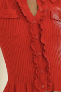 Lovlov - Long Sleeve Scallop Detail Cardigan