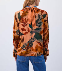 Fdj - Mock Neck Trimmed Top