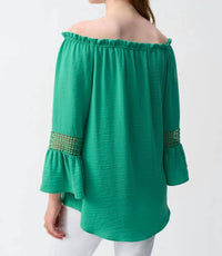 Joseph Ribkoff - Off-shoulder Flared Tunic Top