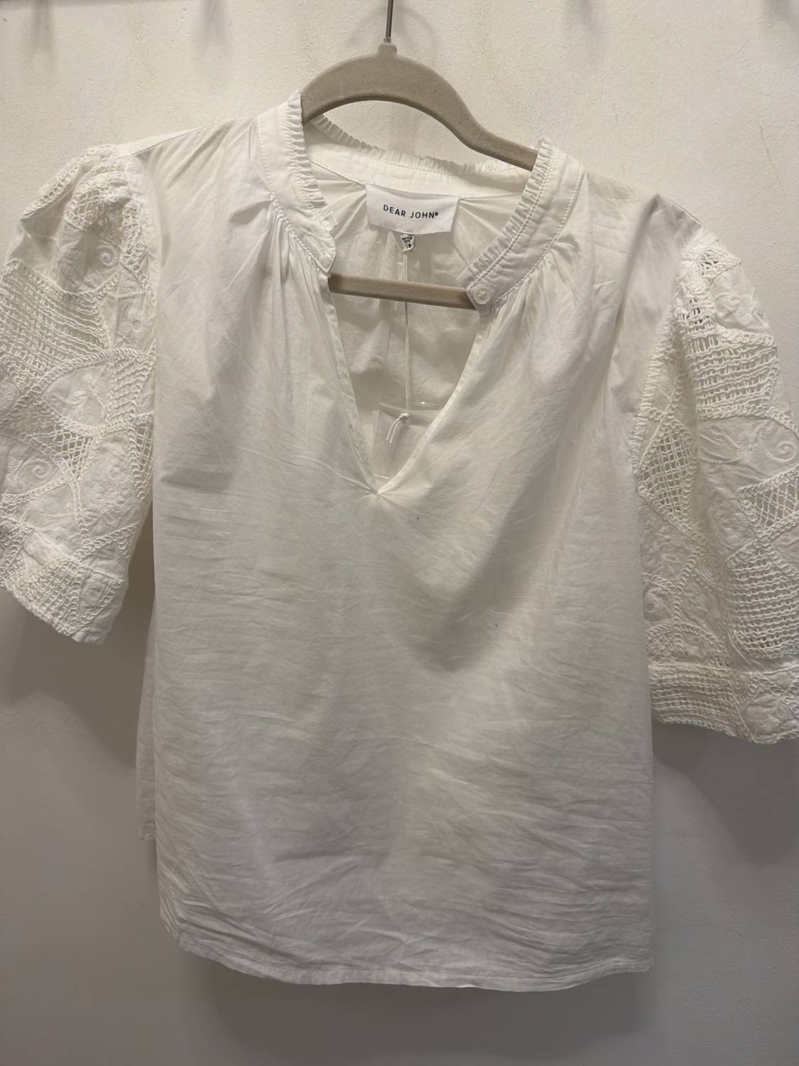Dear John Denim - Women's Lace Puff Sleeve Top