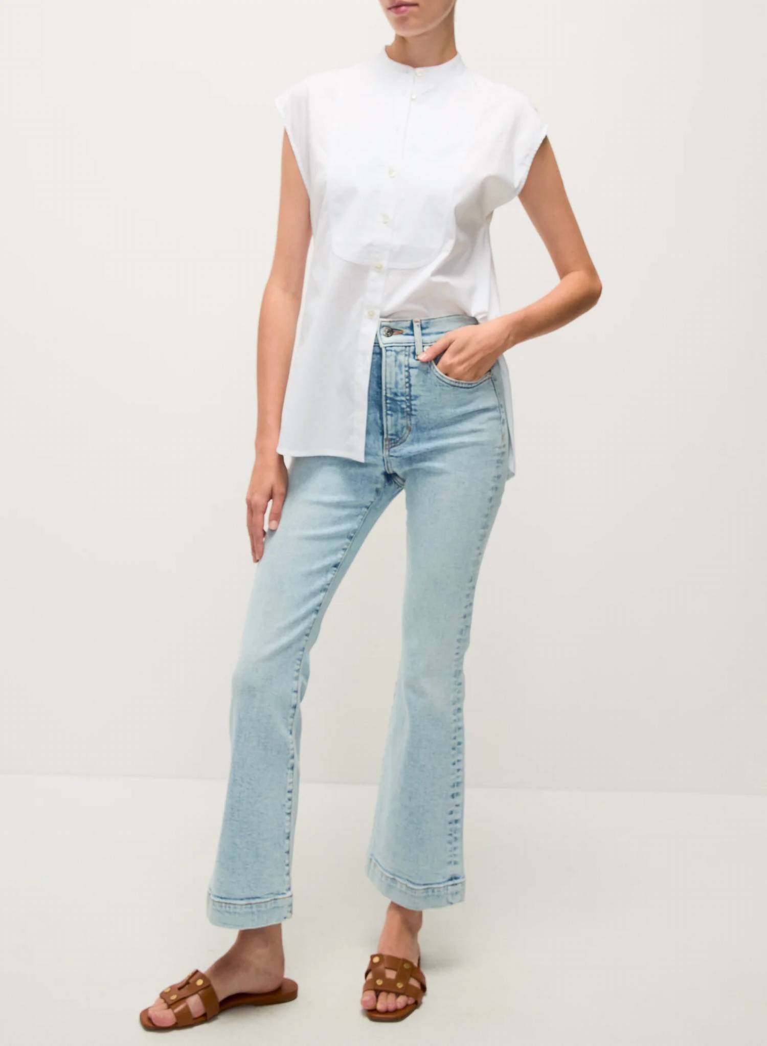 Veronica Beard - Carson High Rise Ankle Flare Jeans