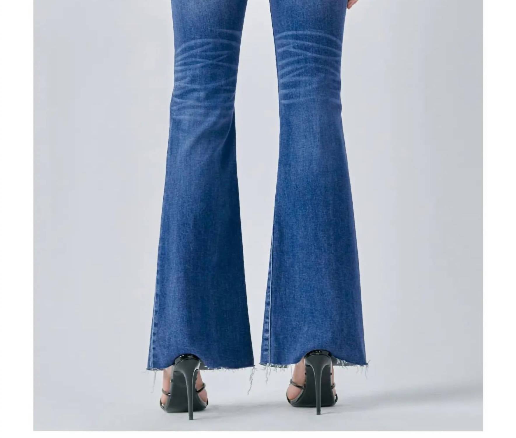 Hidden - Diva Front Slit Flare Jeans