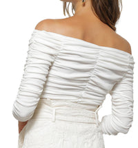 Line And Dot - Sofi Ruched Off The Shoulder Top