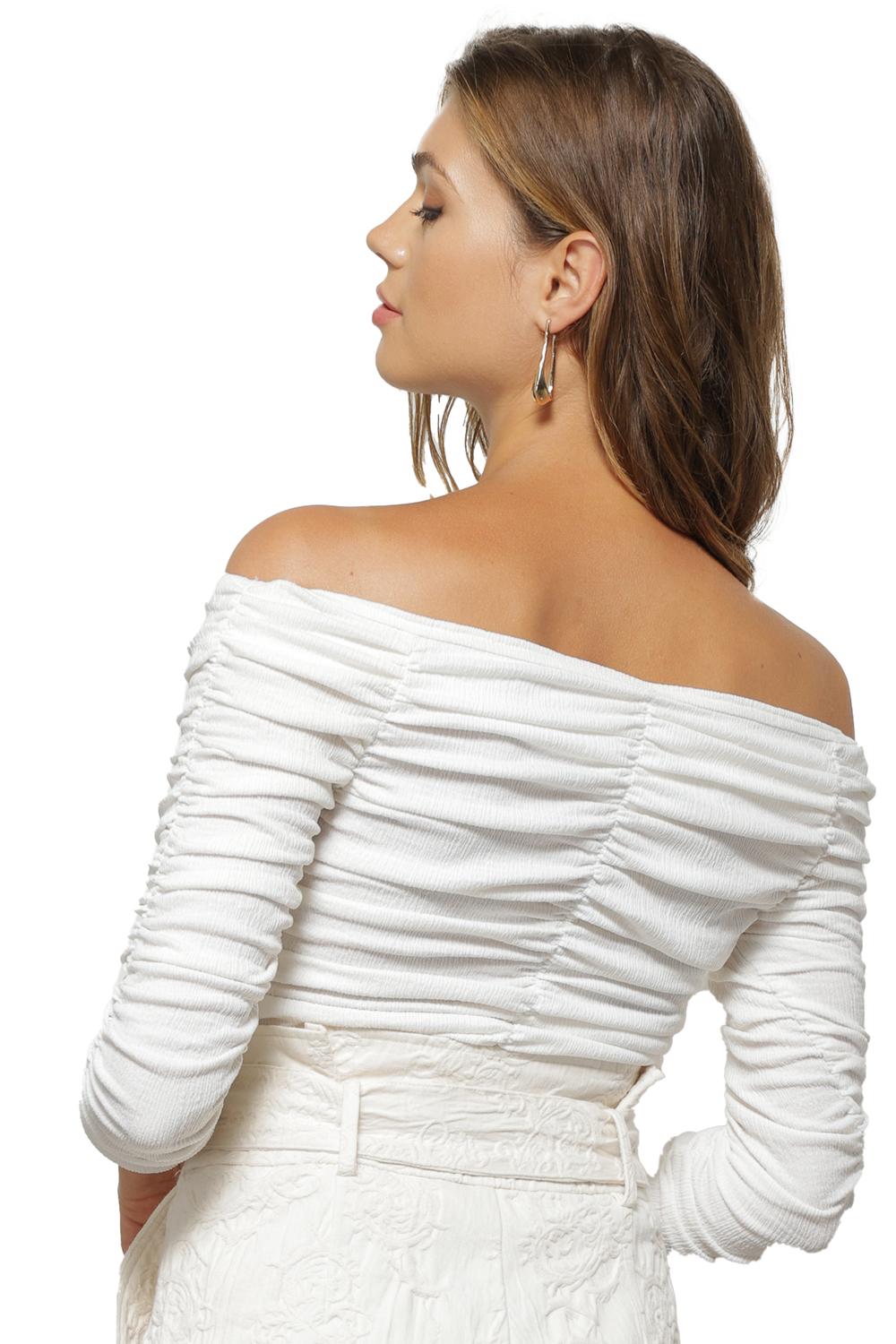 Line And Dot - Sofi Ruched Off The Shoulder Top
