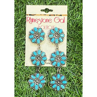 Montana West - Women's Three Tier Squash Blossom Drop Earrings