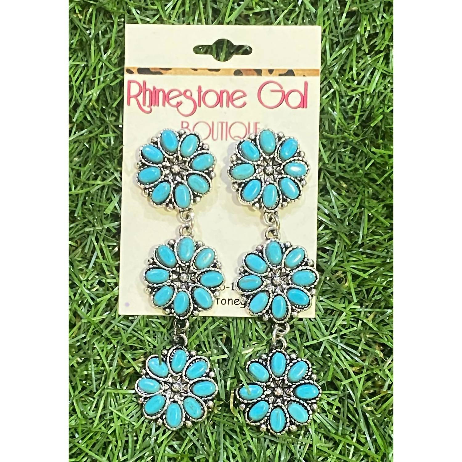 Montana West - Women's Three Tier Squash Blossom Drop Earrings