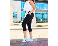 Julia Rose - Cassandra With Pockets Capri Leggings
