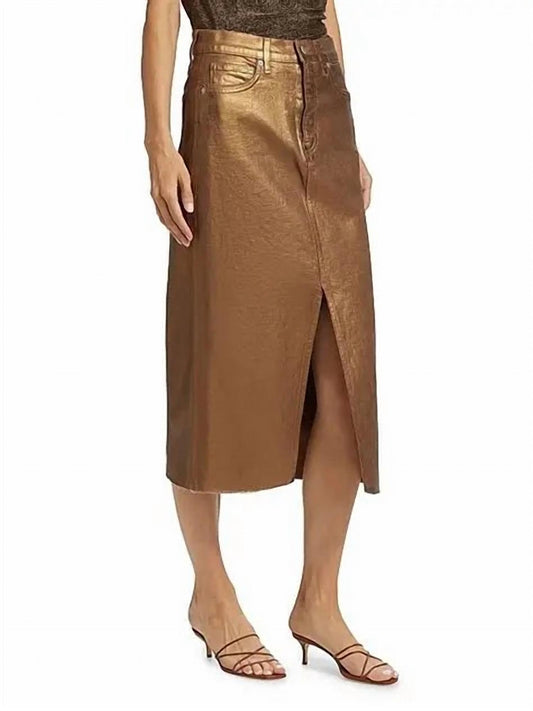 Veronica Beard - VICTORIA METAL LONG MIDI SKIRT