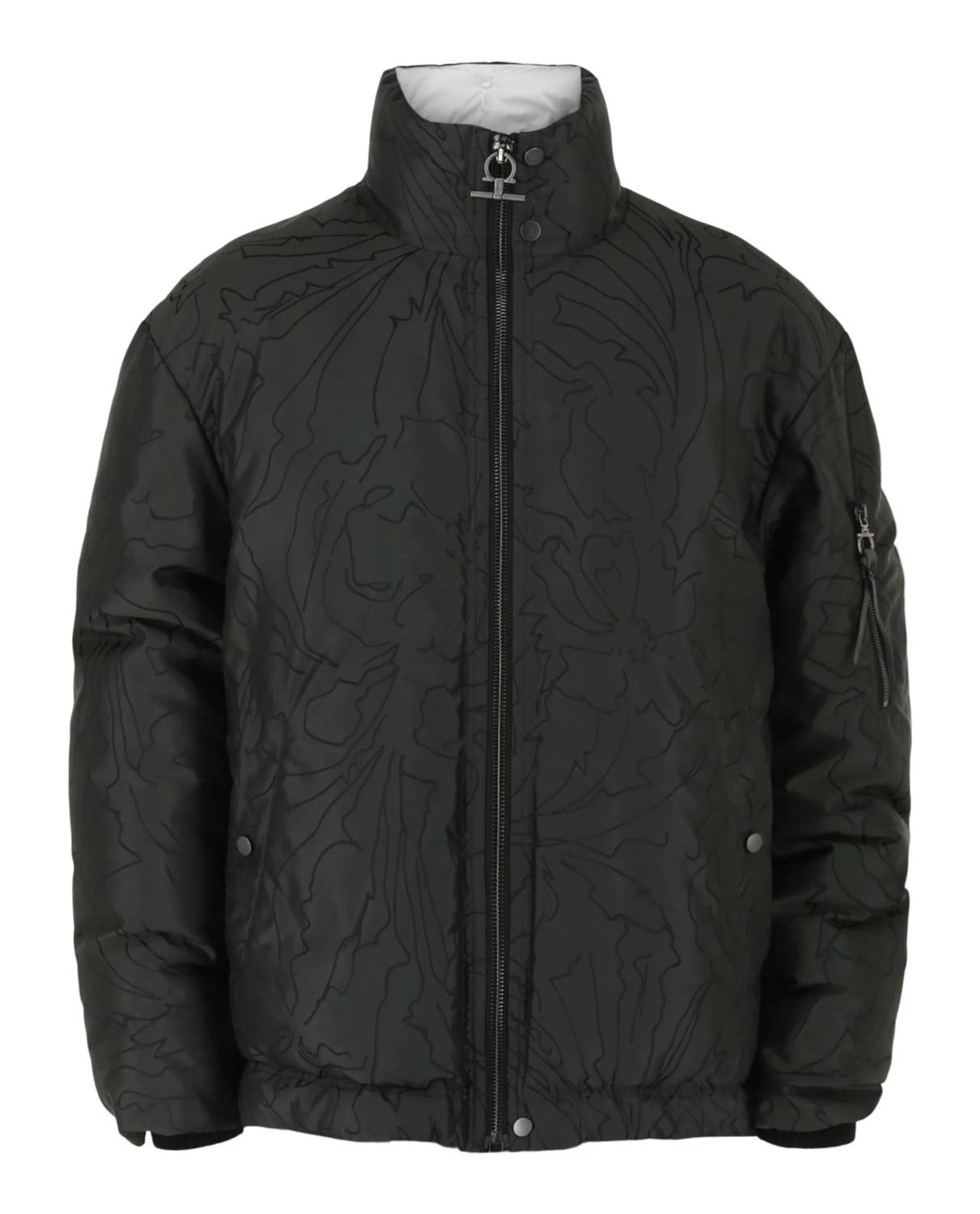 Salvatore Ferragamo - Men's Abstract Print Quilted Jacket