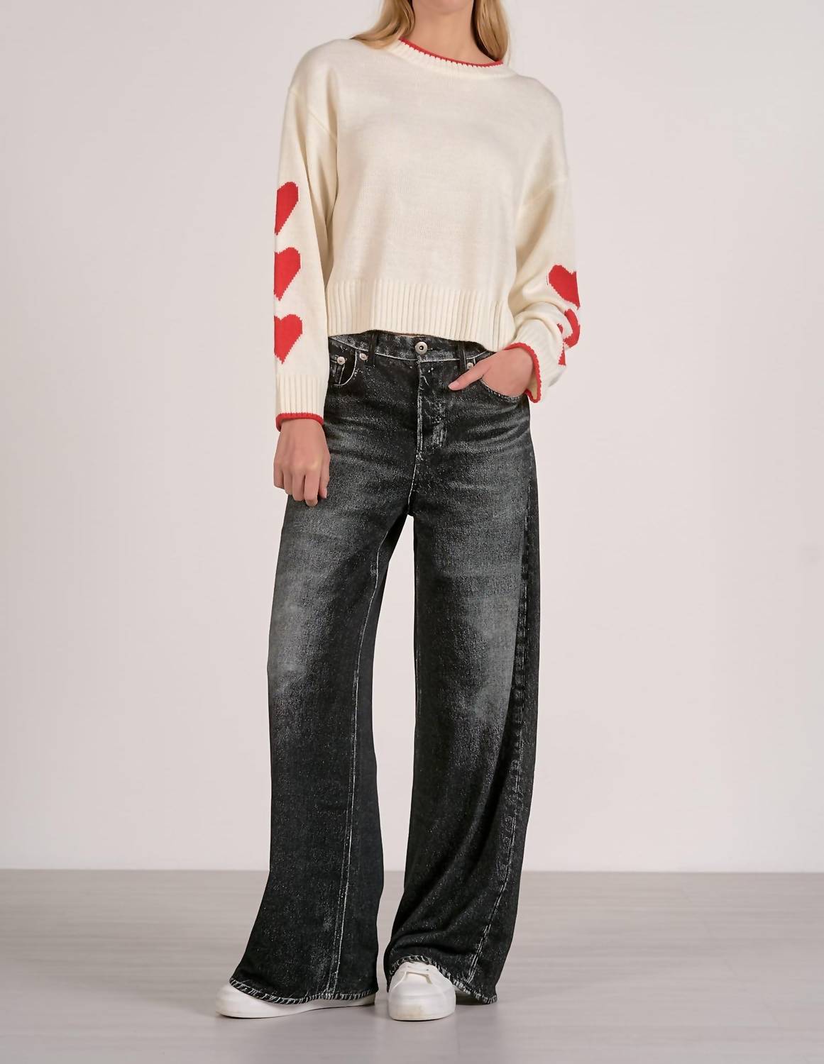 Elan - Heart Sleeve Sweater