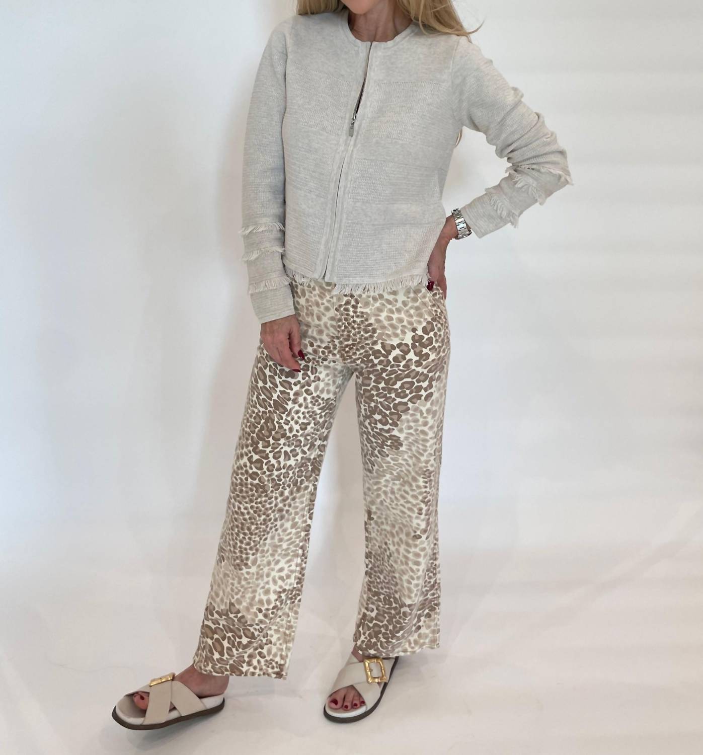 Kinross - Fringe Zip Cardigan