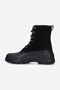 Diemme Men's Anatra Suede Lace-up Biker Boots in black - men's boots - alternate view