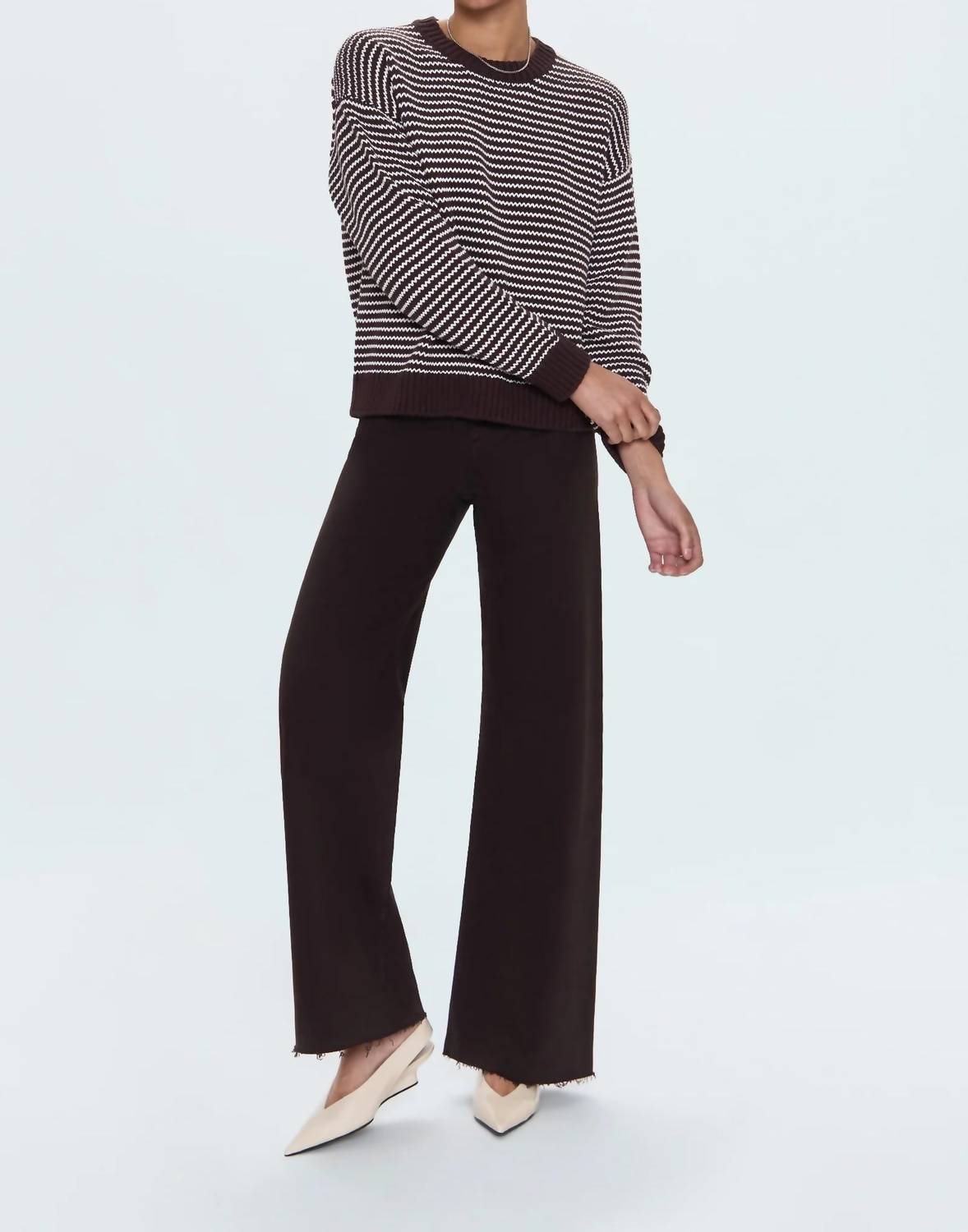 PISTOLA Aura Crew Sweater in mocha - women's sweater