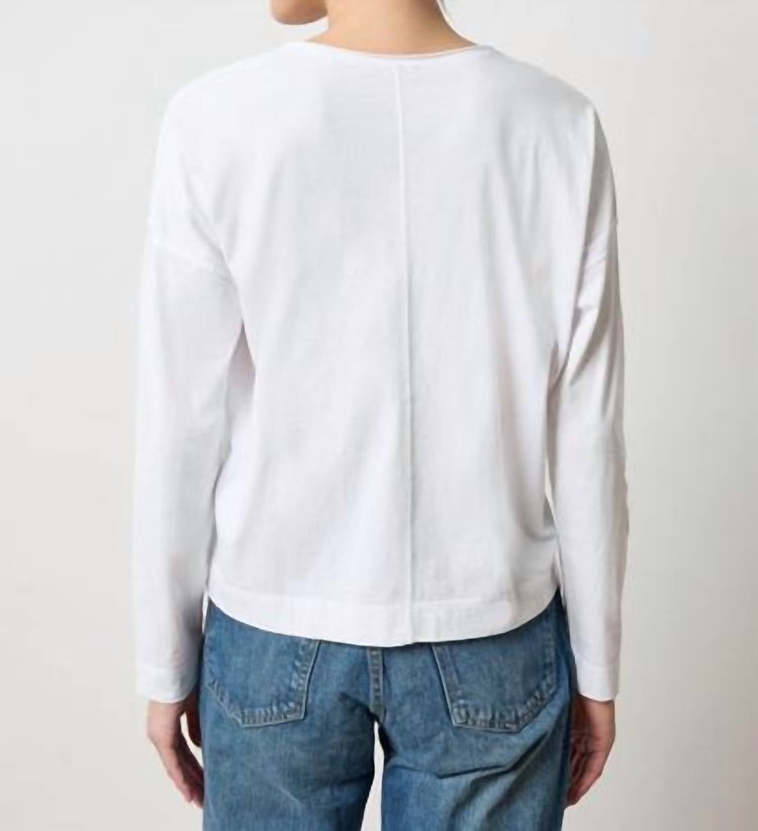 Lilla P - Women's Long Sleeve Cut Edge V-neck Tee