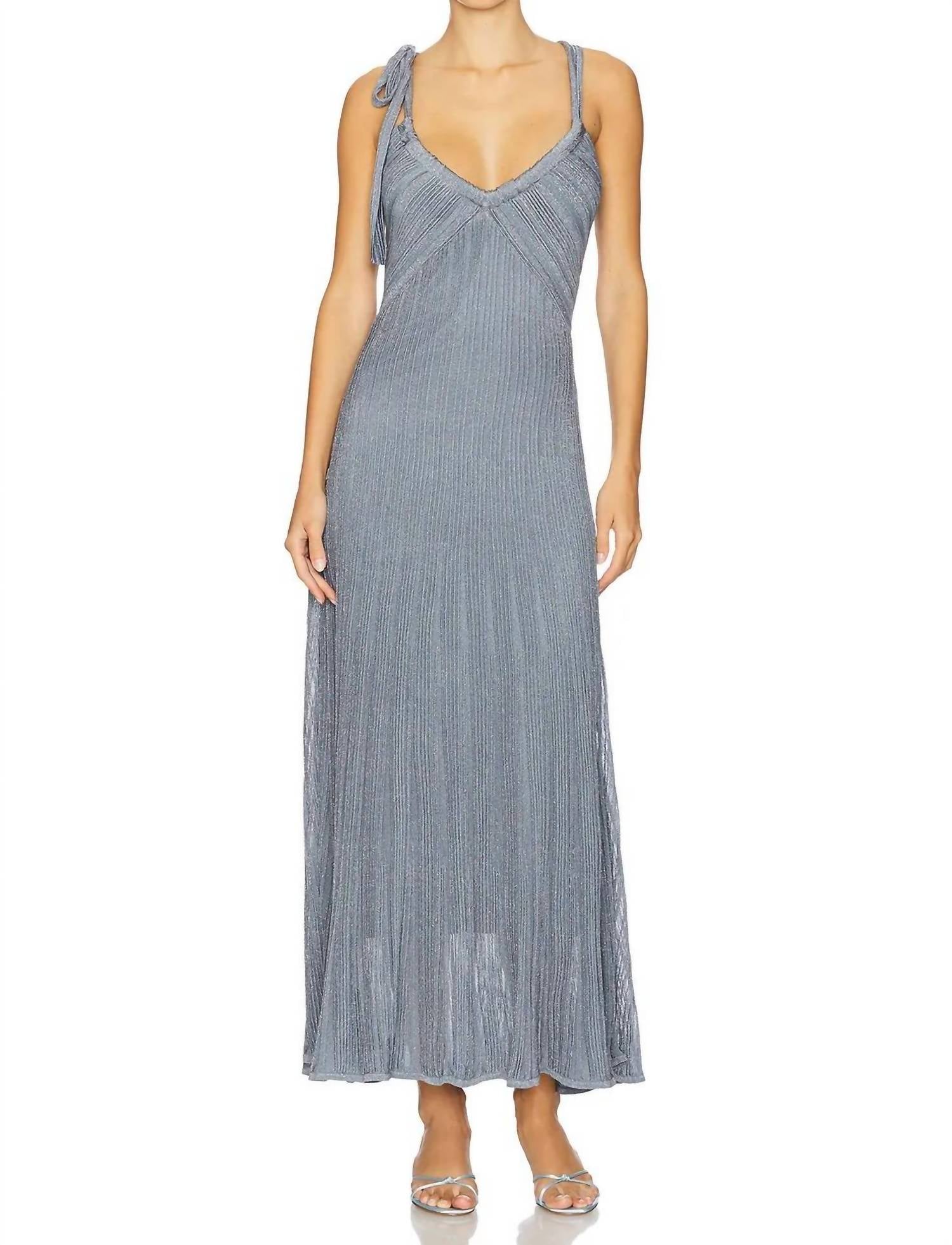 Zimmermann - Cascadian Metallic Halter Midi Dress