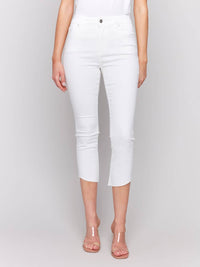 Charlie B - Hi Lo Raw Edge Hem Jeans