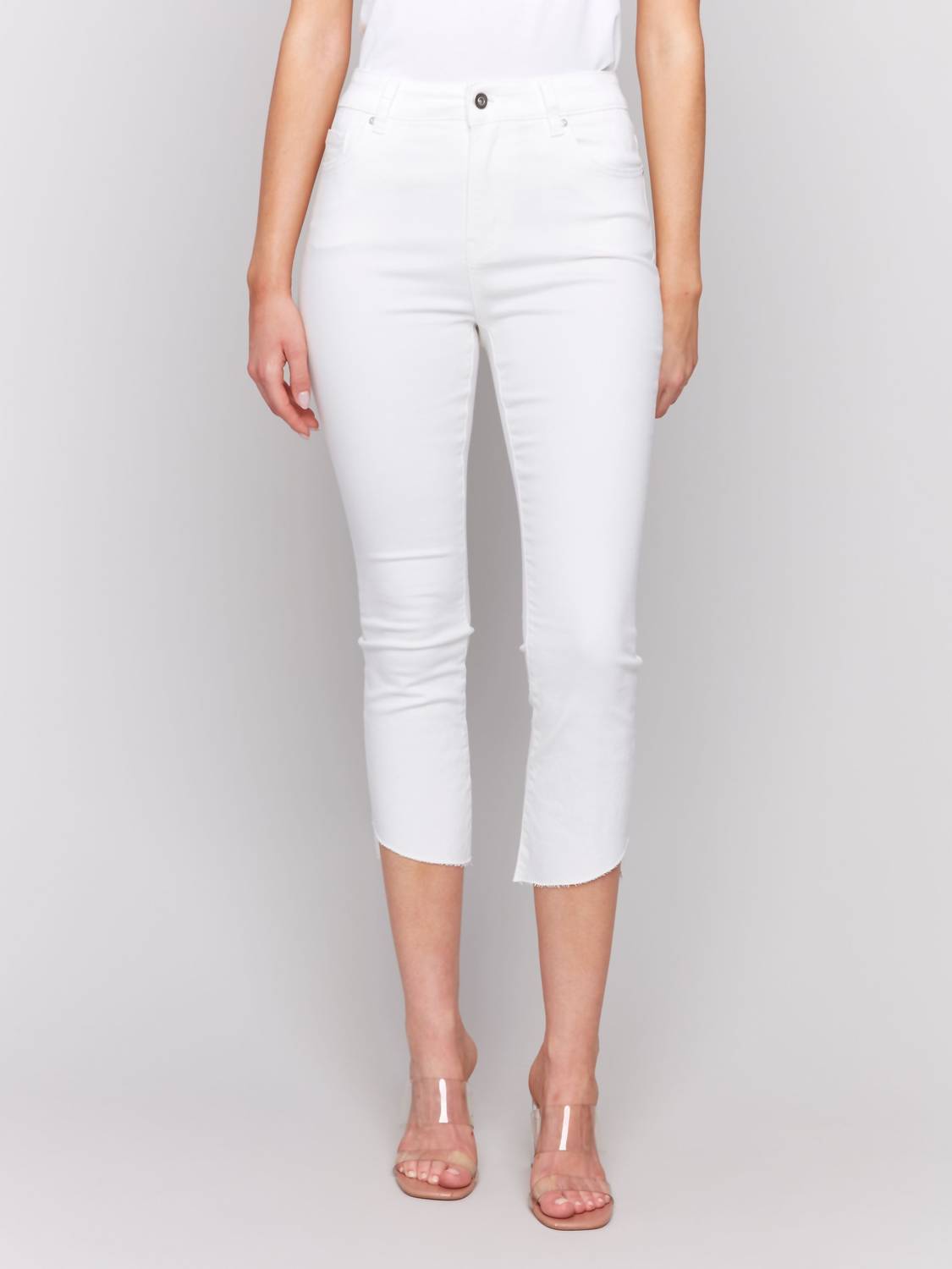Charlie B - Hi Lo Raw Edge Hem Jeans