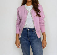 Self-Same - Charlotte Pearl Detail Cardigan