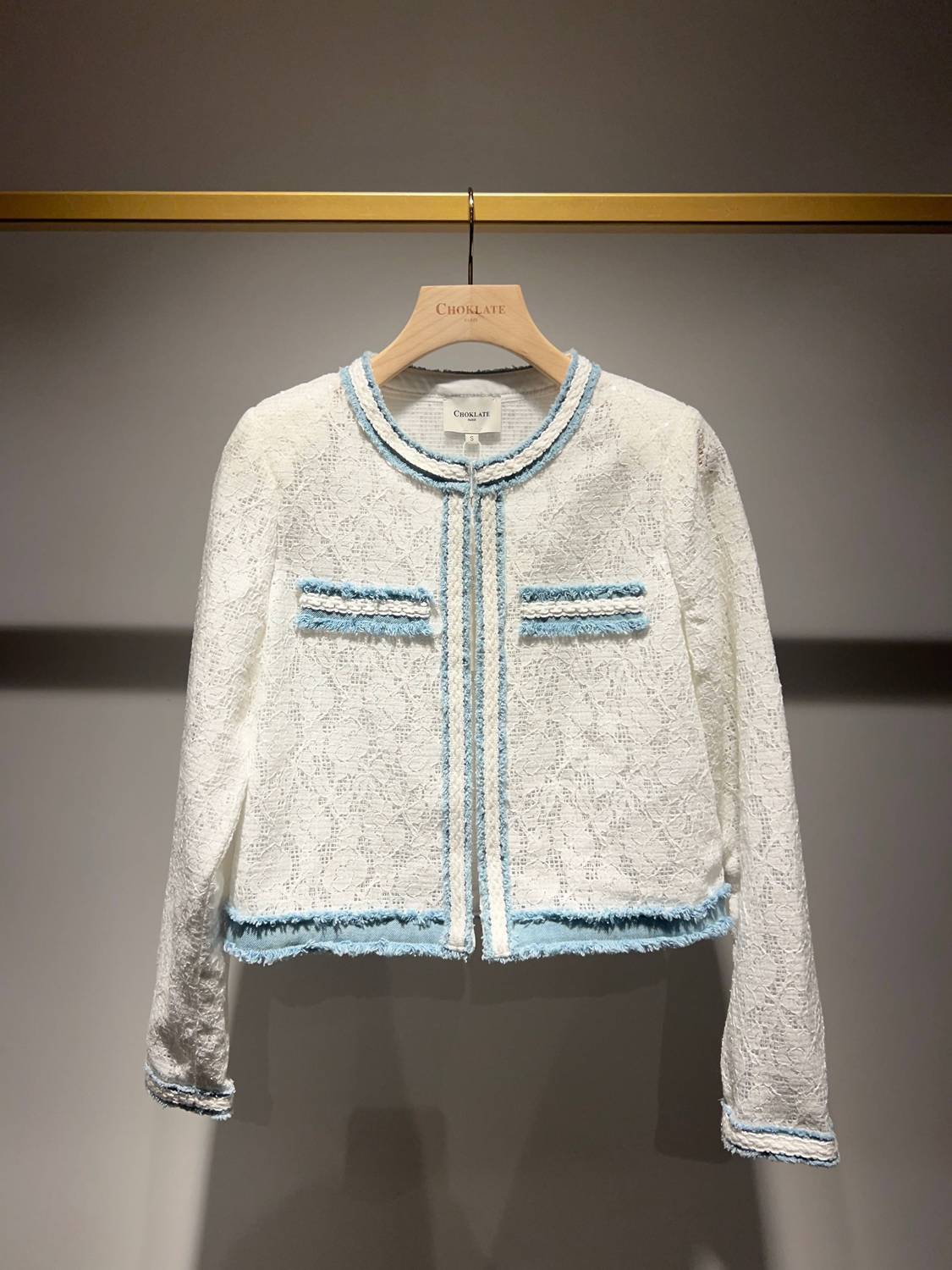 Choklate Paris - Denim Patch Tweed Jacket