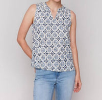 Charlie B - Printed Sleeveless Blouse