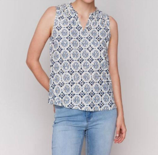 Charlie B - Printed Sleeveless Blouse