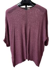 Easel Women's Loose Fit Top in mulberry - women's sweater