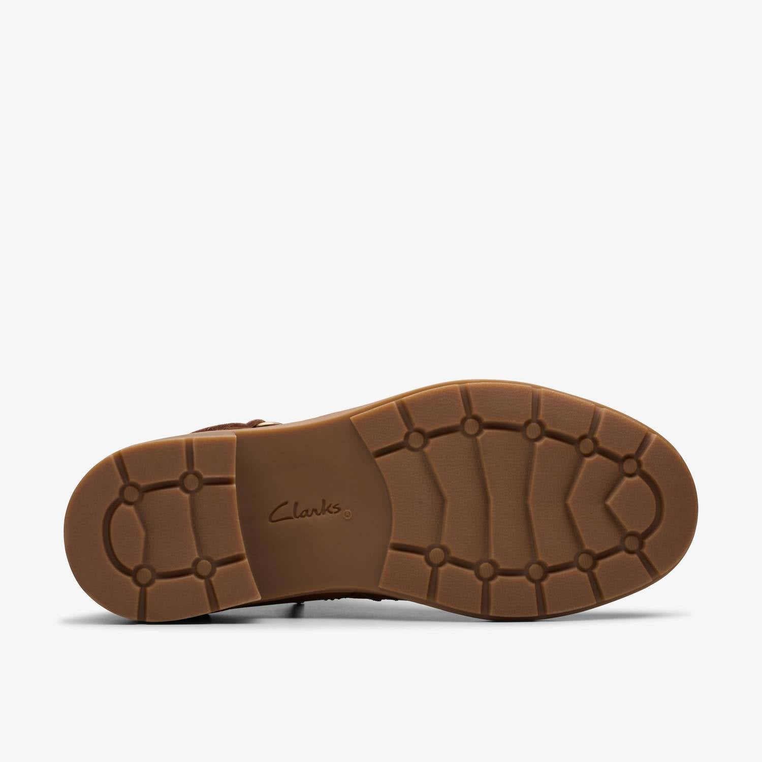 Clarks Women's Hearth Clara Boot in brown - women's shoe - detail view