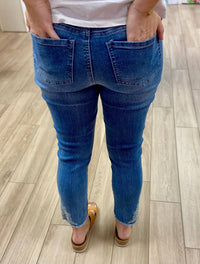 Gg Jeans - Embroidered Crop Jeans