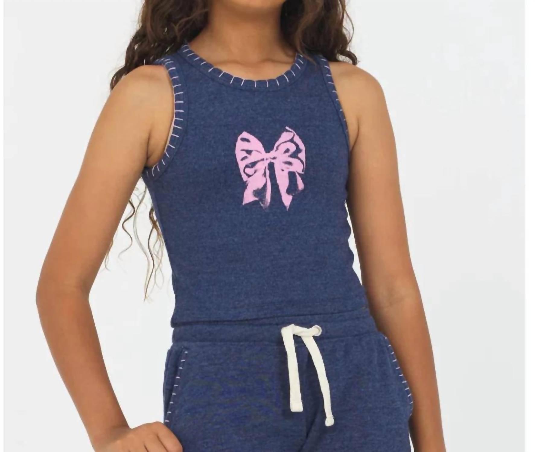 Vintage Havana - stitched bow tank top