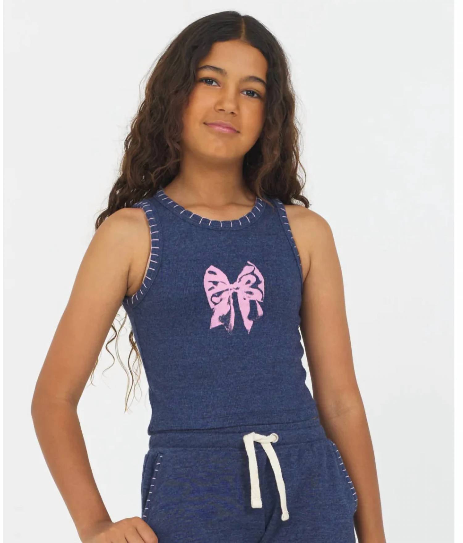 Vintage Havana - stitched bow tank top