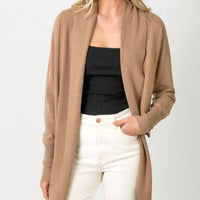 mystree Multiway Open Cardigan Sweater in latte - women's cardigan - view 6