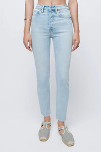 Re/Done - Comfort Stretch 90's High Rise Ankle Crop Jean