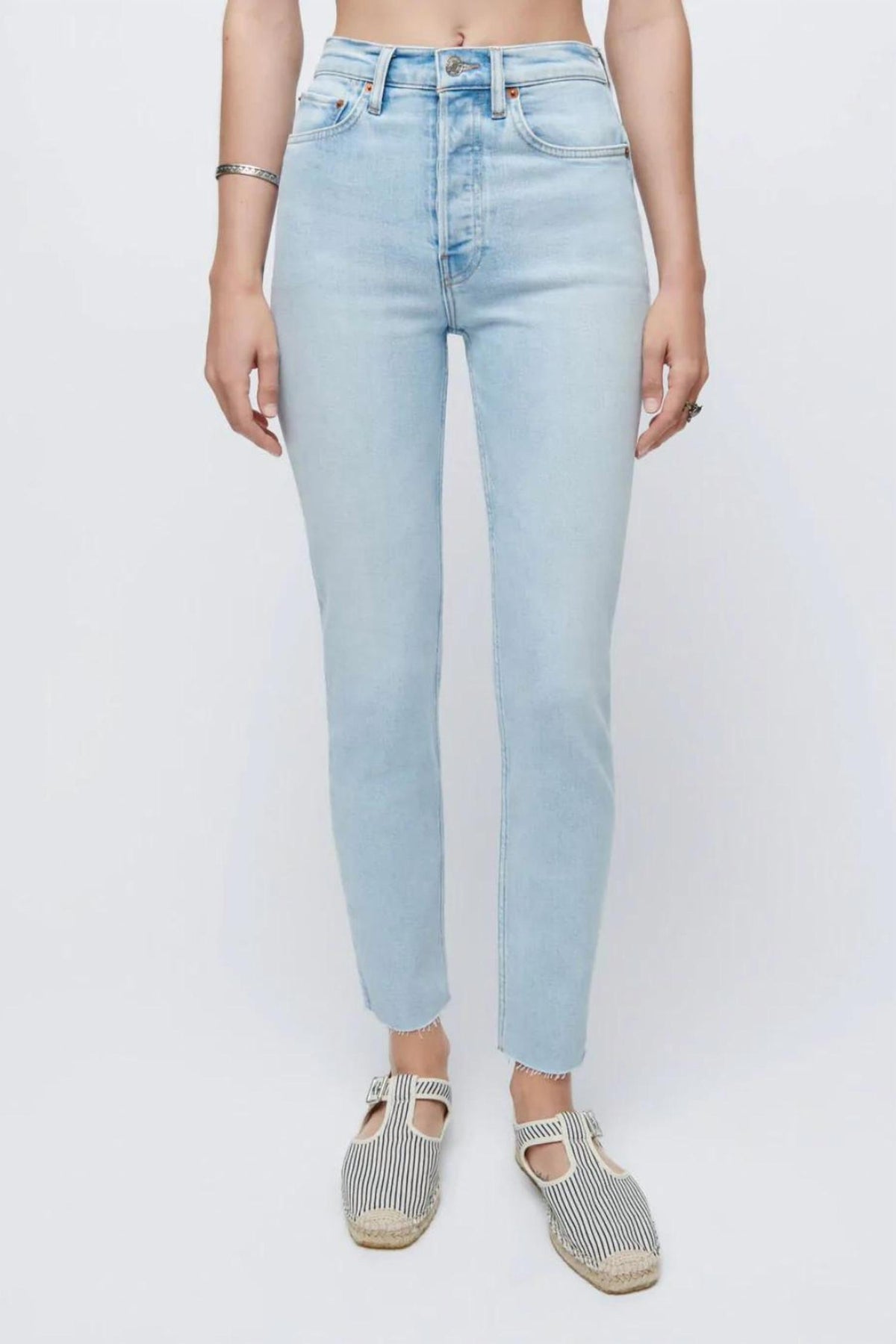 Re/Done - Comfort Stretch 90's High Rise Ankle Crop Jean