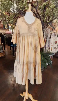 Paperlace - Women's Embroidered Tier Midi Dress