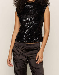 Sanctuary - Funnel Neck Sequin Tank