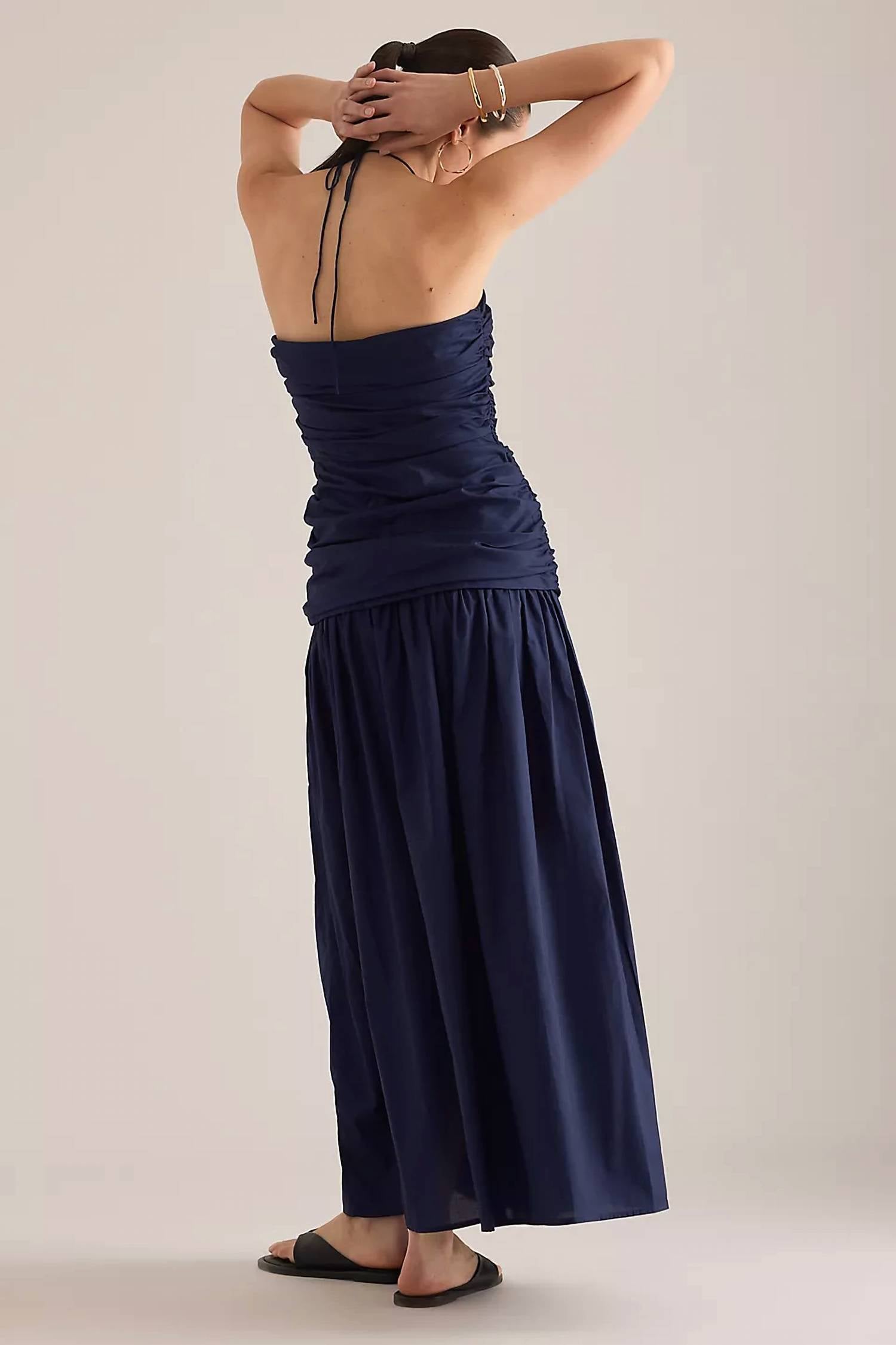 Faithfull The Brand - Notte Ruched Drop-waist Maxi Dress