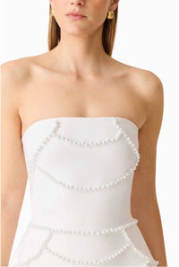 ELLIATT Lucine Pearl Mini Dress in white - women's dress - view 4