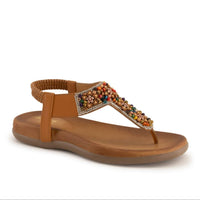 Andrea - Women's Decorated T-strap Sandal