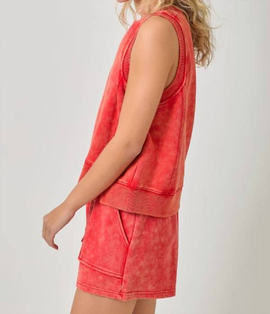 Mystree - Bowie Sleeveless Terry Top