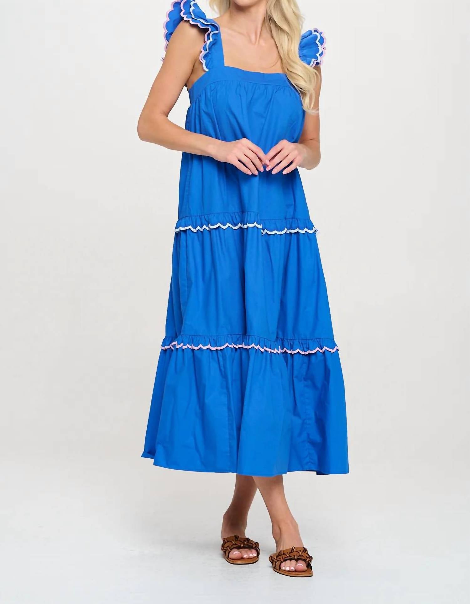 Meet Me In Santorini - Azure Oasis Maxi Dress